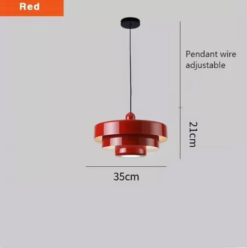 Danish Retro Orange LED Pendant Light Dining Room Restaurant Home Decor Hanging Ceiling Chandeliers Lighting Bar Cafe Decor Lamp