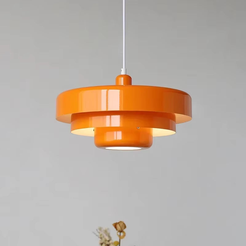 Danish Retro Orange LED Pendant Light Dining Room Restaurant Home Decor Hanging Ceiling Chandeliers Lighting Bar Cafe Decor Lamp